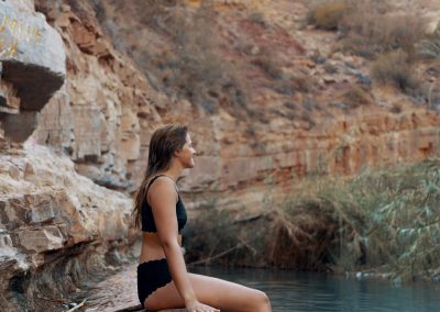 Nadar en la Oasa de Paradise Valley, Marruecos