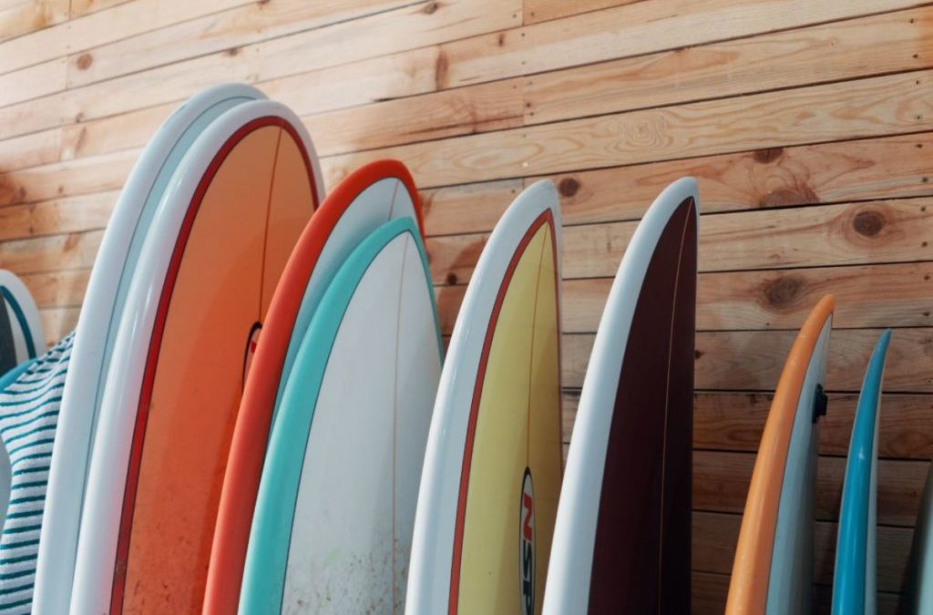 Different types of surfboards