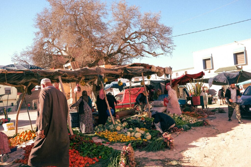 Local souk in Tamraght